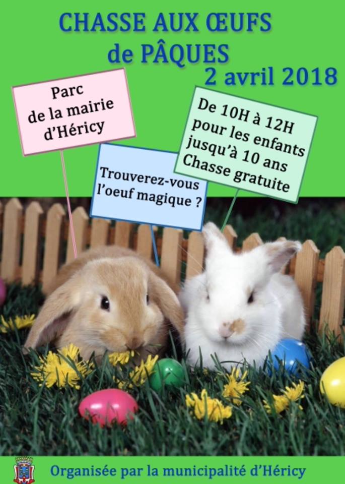 chasse aux œufs de pâques hericy 2018