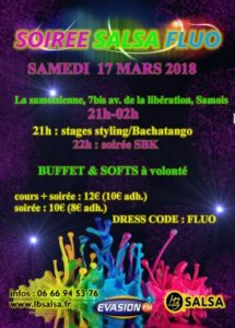 soiréé salsa fluo à la samoisienne à samois-sur-seine au Pays de Fontainebleau