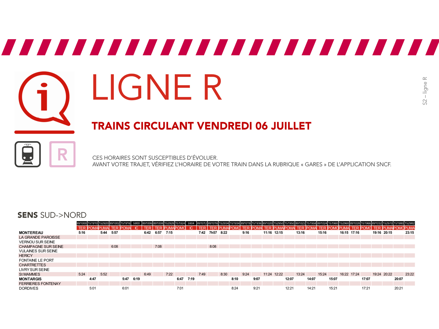 MEA grille horaire vendredi 6 juillet 2018