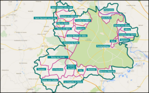 Carte du territoire du Pays de Fontainebleau