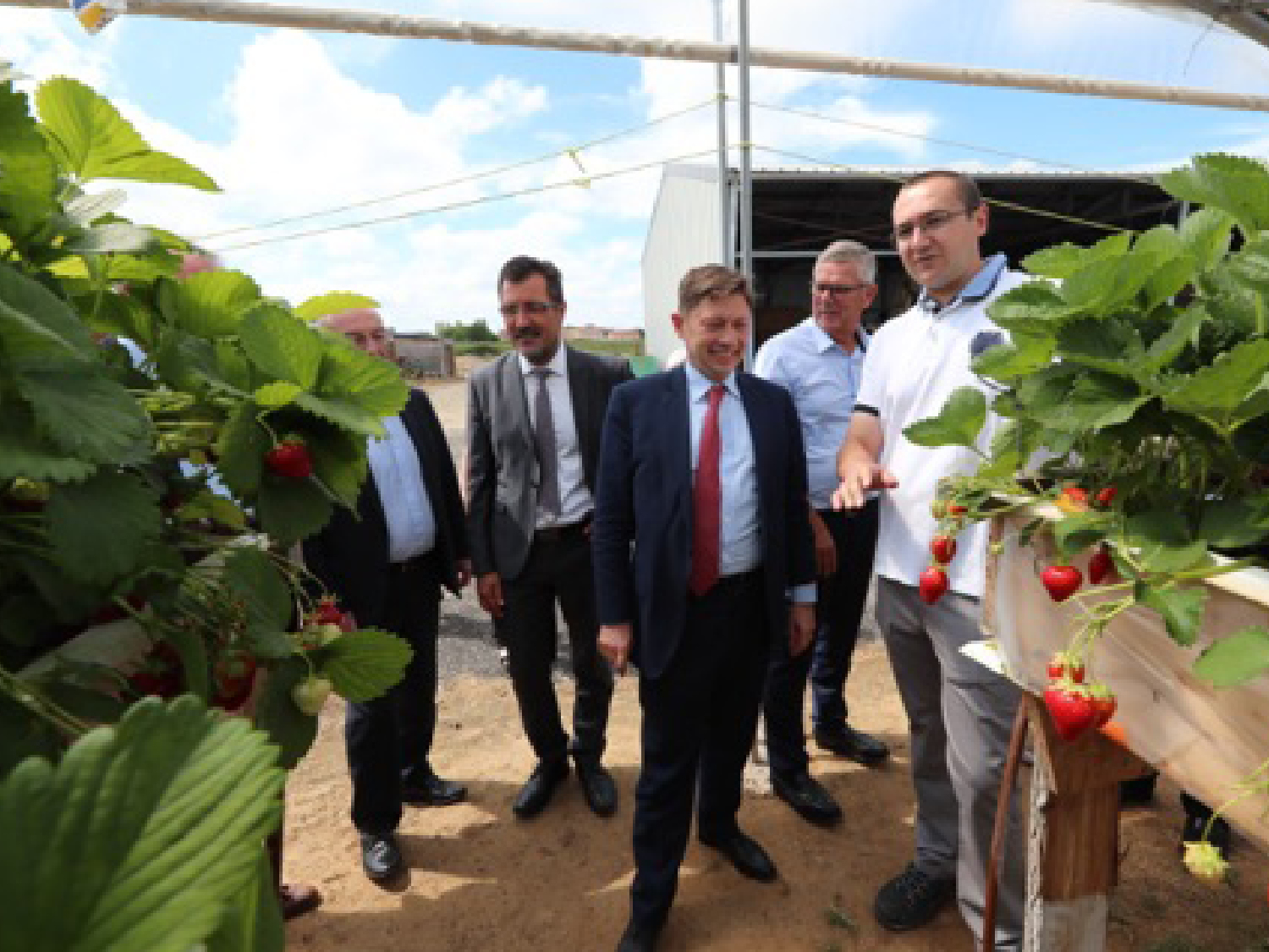 Visite départementale du territoire du Pays de Fontainebleau. Ici à la ferme des Moënes à Ury chez Guillaume Garcès