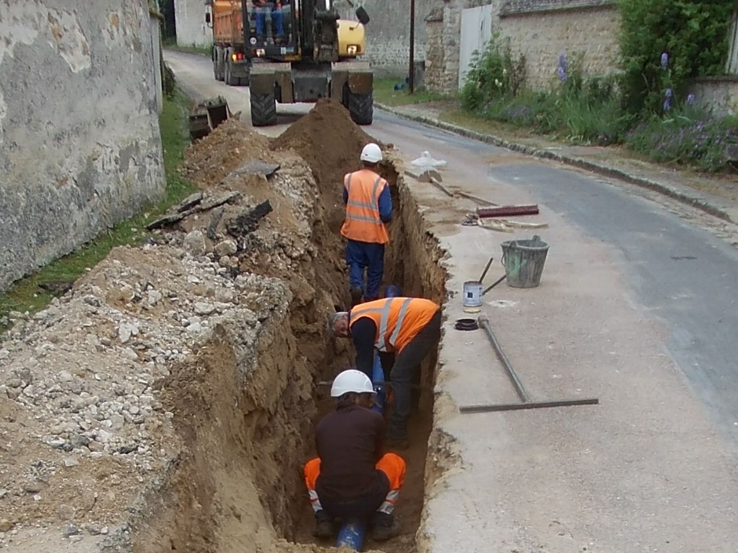 travaux eau assainissemnt boissy aux cailles