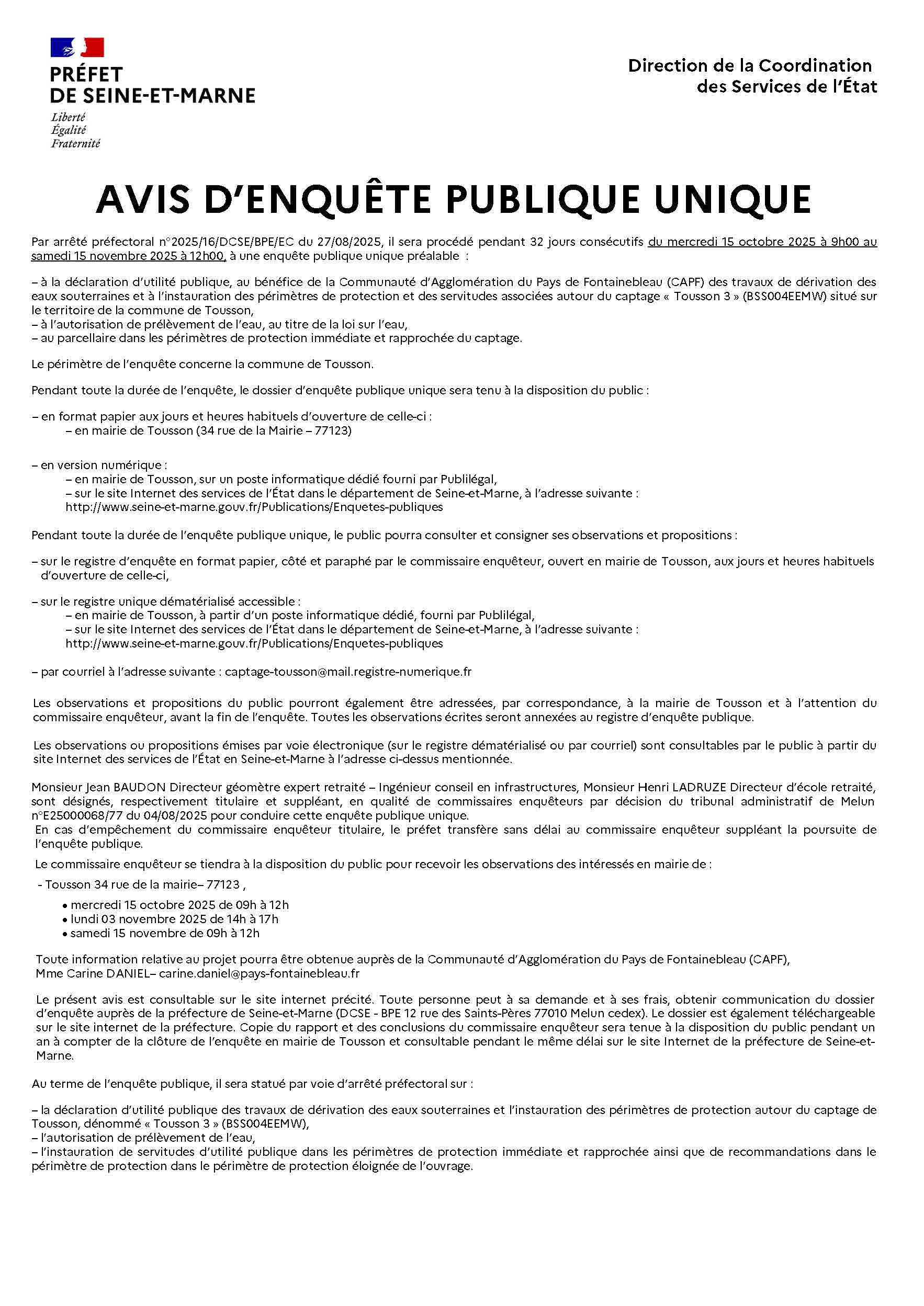 enquete publique unique captage tousson 3
